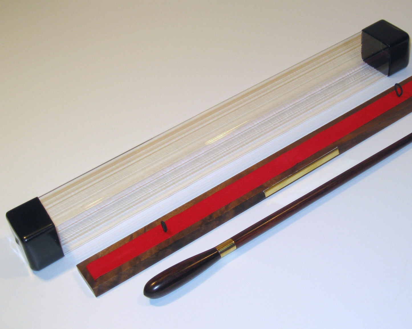 Rosewood Burgundy & Brass Presentation Baton with Case